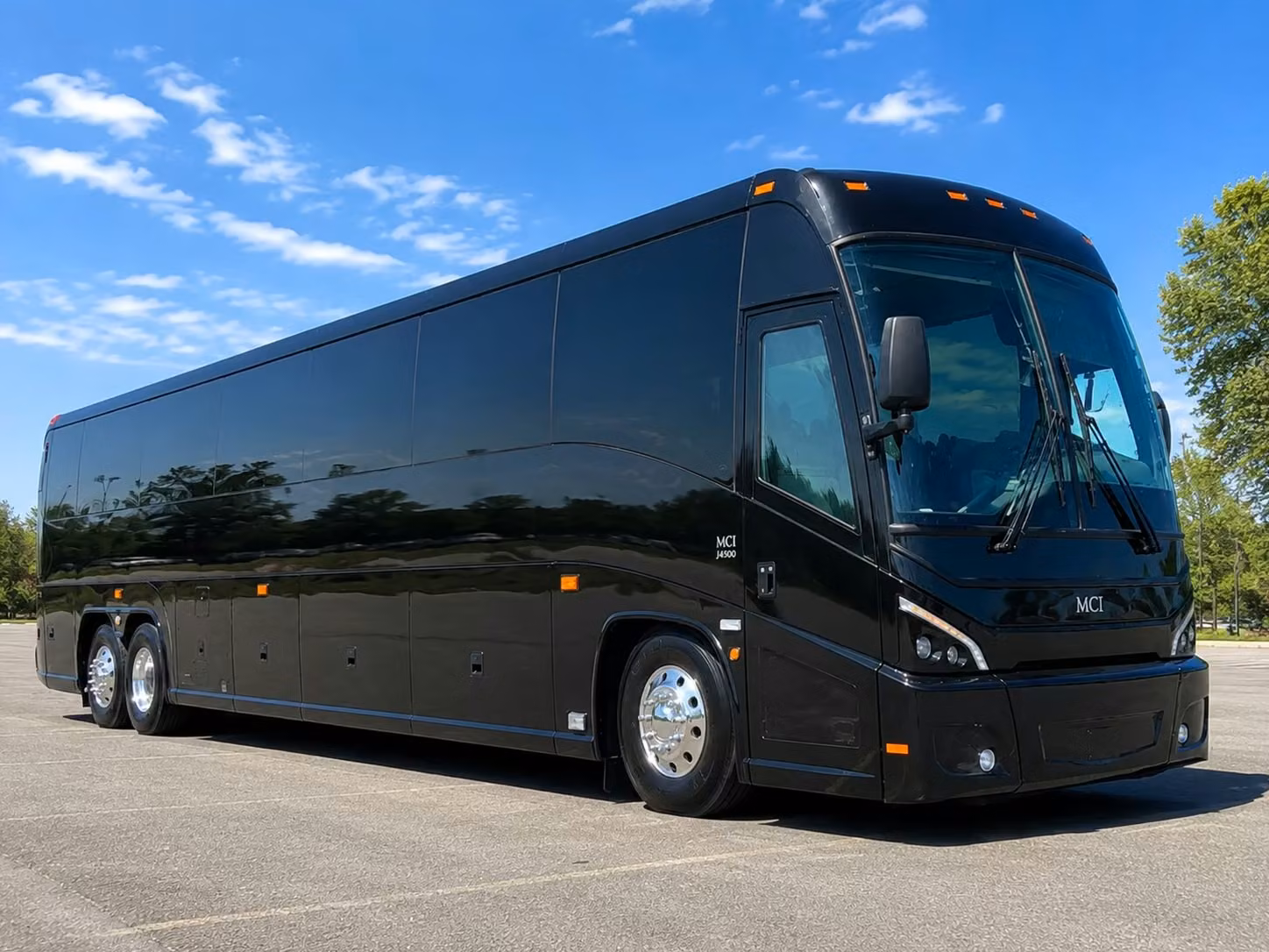 fishers charter bus rental exterior